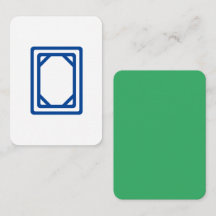 Dragón blanco Mahjong Tile con Jade Green Back