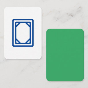 Tarjeta Pequeña Dragón blanco Mahjong Tile con Jade Green Back