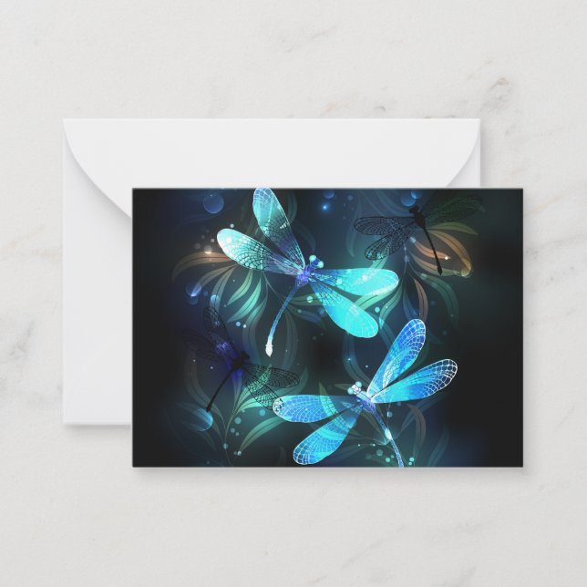 Tarjeta Pequeña Dragonflies (Anverso)