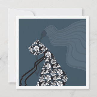Tarjeta Pequeña Dramatic Silhouette Elegant Glam Fashion Art Card