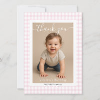 Ducha de bebé de osito de gingham rosa corazón peq