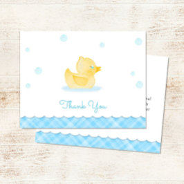 Tarjeta Pequeña Ducha de bebé Pato de goma acuarela Gracias