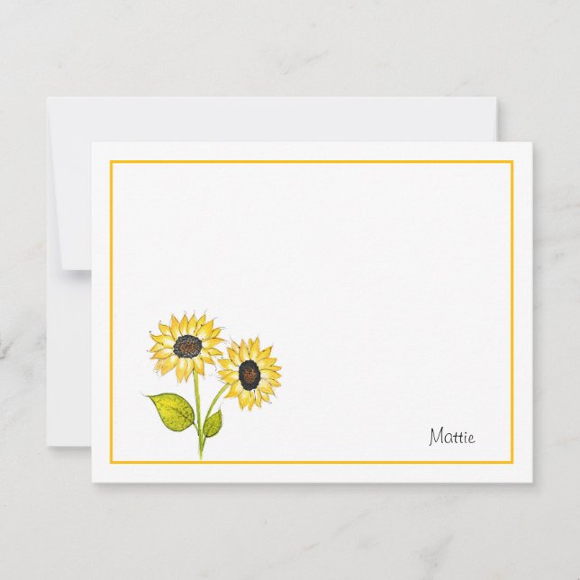 Tarjeta Pequeña 'Duet del girasol' (Anverso)