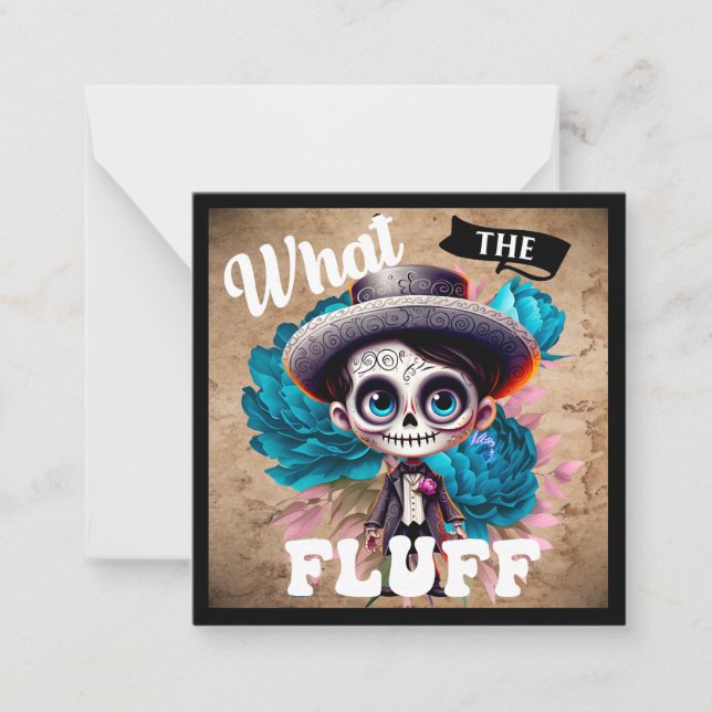 Tarjeta Pequeña Dulce Niño Calavera de Azúcar (Anverso)