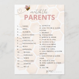 Tarjeta Pequeña Dulce Pequeña Miel Shower Juego de Padres