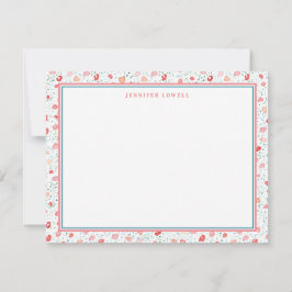 Tarjeta Pequeña Dulce Petite Floral Personalizada Stationery