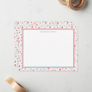 Tarjeta Pequeña Dulce Petite Floral Personalizada Stationery