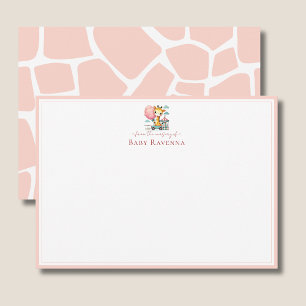 Tarjeta Pequeña Dulce Piel de Jirafa Rosa Polvo Suave Nueva Guarde