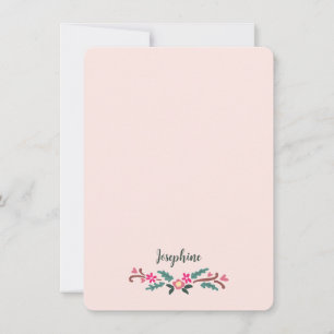 Tarjeta Pequeña Dulce Rústica Floral País Estético