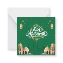 Dulce saludo de Eid Mubarak verde