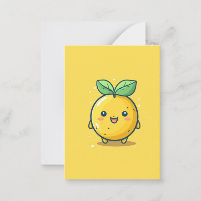 Tarjeta Pequeña Dulce tema de limón (Anverso)