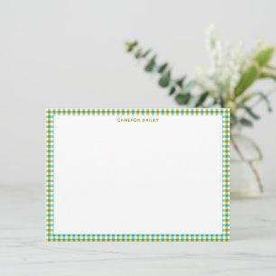 Tarjeta Pequeña Dulce Verde Oliva Celeste Cuadros Personalizado
