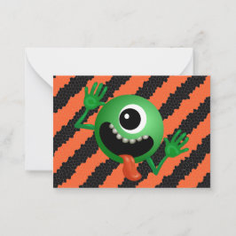 Tarjeta Pequeña Dulces Niños Divertidos Alien Espacial de Hallowee