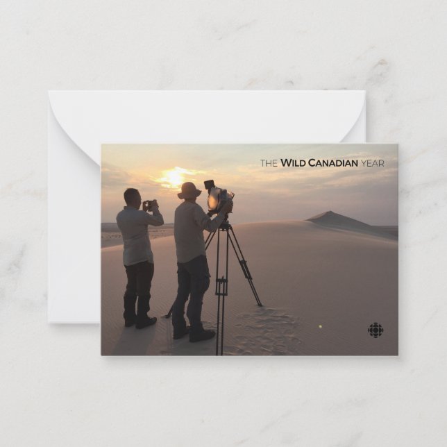 Tarjeta Pequeña Dunas de arena de Athabasca (Anverso)