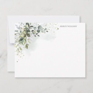 Tarjeta Pequeña Dusty Blue Greenery Estacionalidad Personalizada