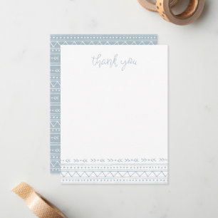 Tarjeta Pequeña Dusty Blue Modern Boho Gracias