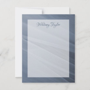 Tarjeta Pequeña Dusty Blue Tulle Textura