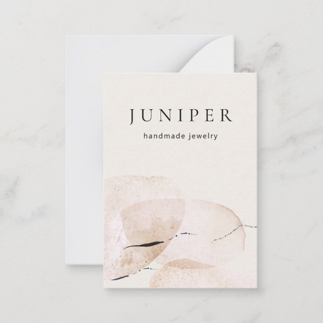 Tarjeta Pequeña Earthabstract acuarela artística (Anverso)