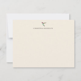Tarjeta Pequeña Ecru Hummingbird
