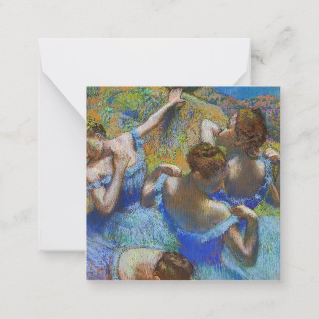 Tarjeta Pequeña Edgar Degas - Bailarinas azules (Anverso)