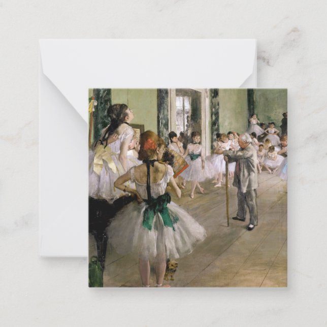Tarjeta Pequeña Edgar Degas - La clase de danza (Anverso)