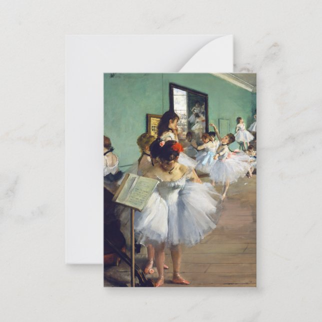 Tarjeta Pequeña Edgar Degas - La clase de danza (Anverso)