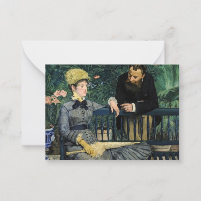 Tarjeta Pequeña Edouard Manet - En el Invernadero (Anverso)