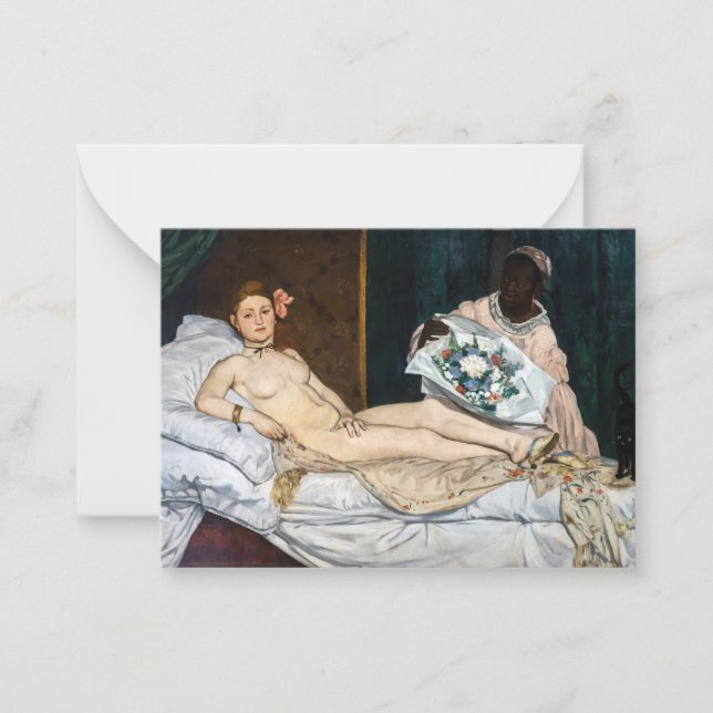 Tarjeta Pequeña Edouard Manet - Olympia (Anverso)