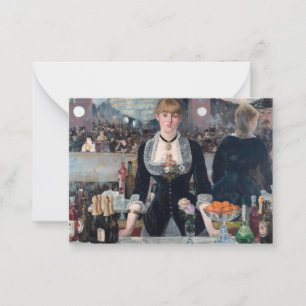 Tarjeta Pequeña Edouard Manet - Un bar en el Folies-Bergere