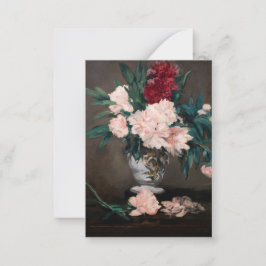 Tarjeta Pequeña Edouard Manet - Vase de Peonies en Pedestal pequeñ