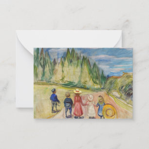 Tarjeta Pequeña Edvard Munch - El Bosque de Cuentos de Hadas