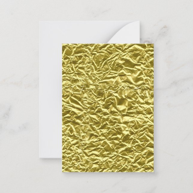 Tarjeta Pequeña Efecto de lámina de oro personalizada (Anverso)