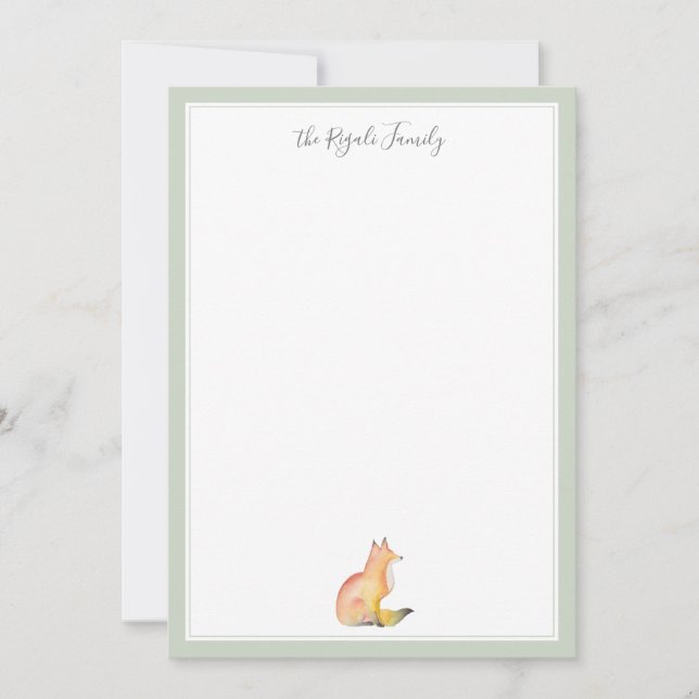 Tarjeta Pequeña Efectos de escritorio personalizados Fox de la (Anverso)