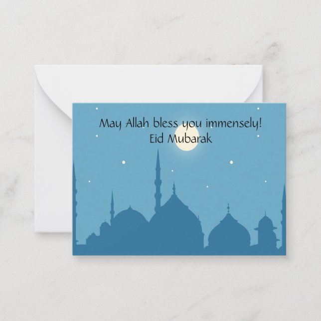 Tarjeta Pequeña Eid Mubarak (Anverso)