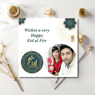 Tarjeta Pequeña Eid Mubarak Carné de felicitación por la foto del
