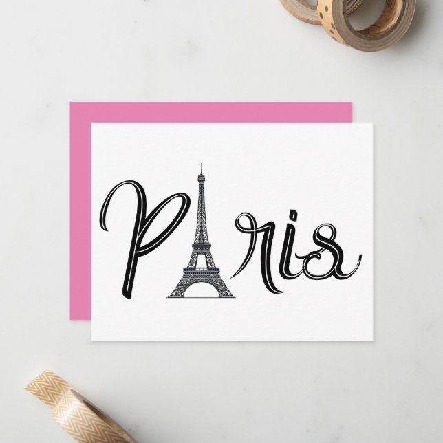 Tarjeta Pequeña EIFFEL TOWER PARIS Pequeño (Anverso/Reverso In Situ)