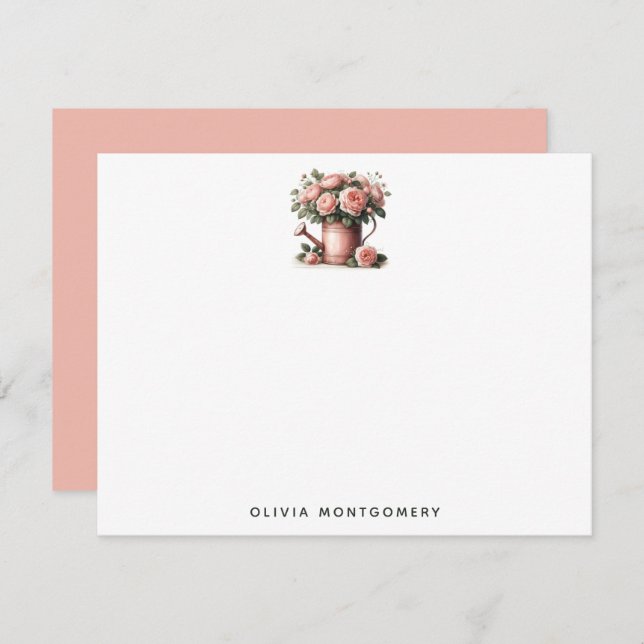 Tarjeta Pequeña El agua rusa rosa de Rubor puede ser personal (Anverso / Reverso)