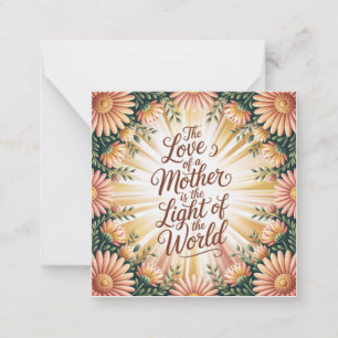 Tarjeta Pequeña El Amor De Una Madre Es La Luz Del Mundo