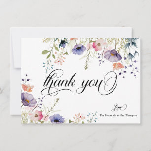 Tarjeta Pequeña El amor en flor Floral Gracias