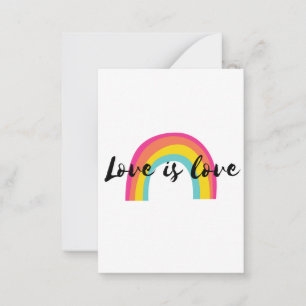 Tarjeta Pequeña El amor es amor T-Shirt Clásico Invitat Pegatina r