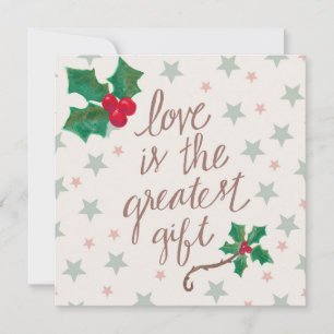 Tarjeta Pequeña El amor es el mejor Navidad de regalo