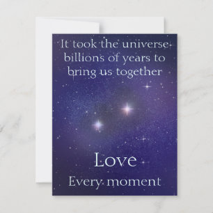 Tarjeta Pequeña El amor escrito en las estrellas Personalizado pal