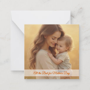 Tarjeta Pequeña El amor por el día de la madre - un momento de pur