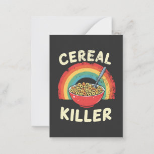 Tarjeta Pequeña El asesino de cereales para los hombres y la comid