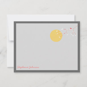 Tarjeta Pequeña El bebé del pájaro y de la familia de la