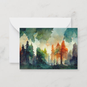 Tarjeta Pequeña El bosque (naturaleza)