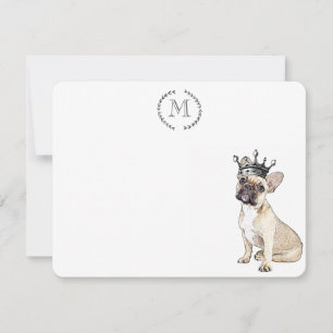 Tarjeta Pequeña El Bulldog francés de Dog Lover Personalizado Real