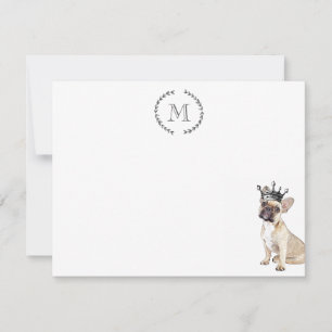 Tarjeta Pequeña El Bulldog francés de Dog Lover Personalizado Real