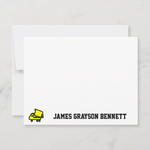 Tarjeta Pequeña El camión volquete le agradece observar