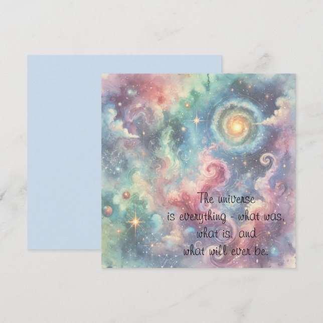 Tarjeta Pequeña El Cosmos y la Cita (Anverso / Reverso)